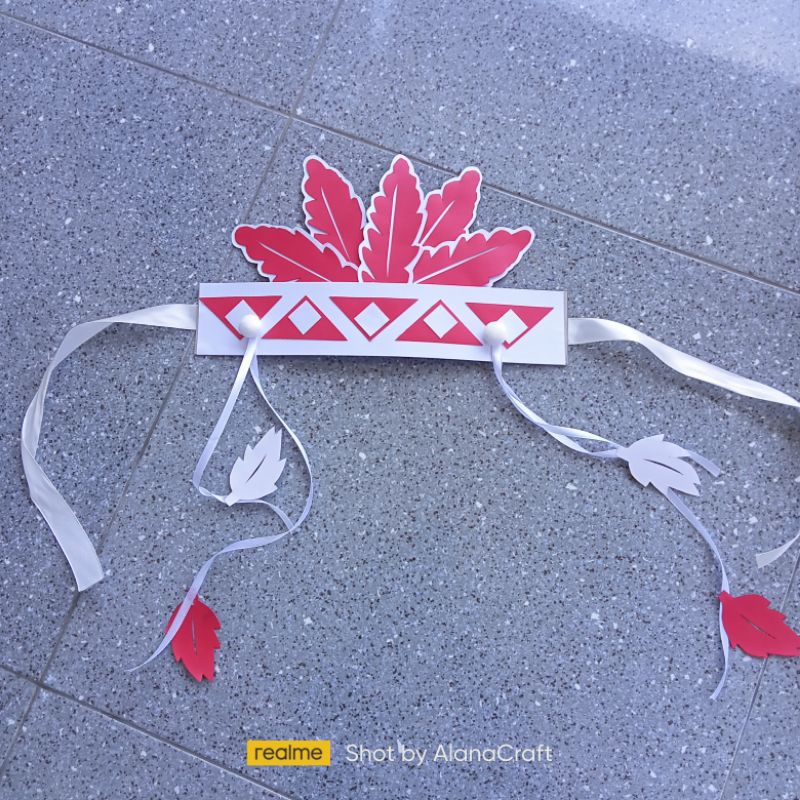 bando karnaval/headband merah putih/hiasan kepala merah putih/