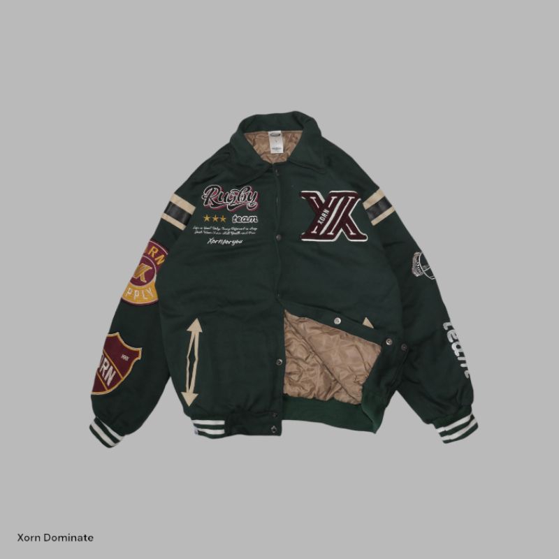 Varsity Jacket Rugby Skull Xorn Dominate