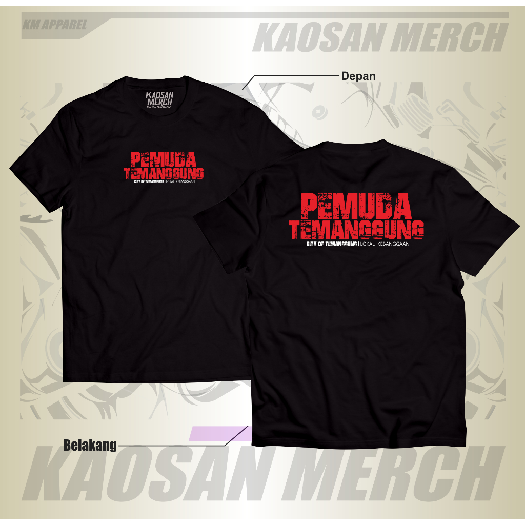 Kaos Kota Temanggung Tshirt Pemuda Kota Temanggung Cotton combed