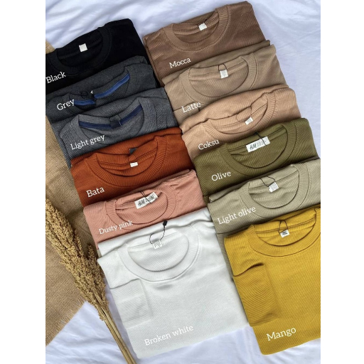 Kaos Rib Premium lengan panjang/kaos wanita RIB Premium/Kaos Rib Panjang