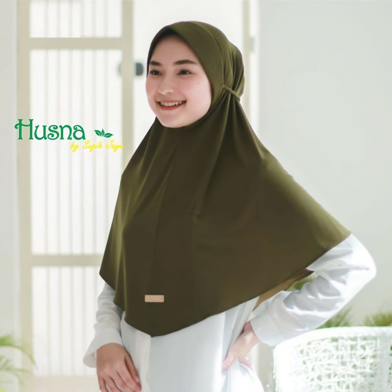 bergo pet tali ropel husna / bergo ropel / bergo polos daily pet tali ropel