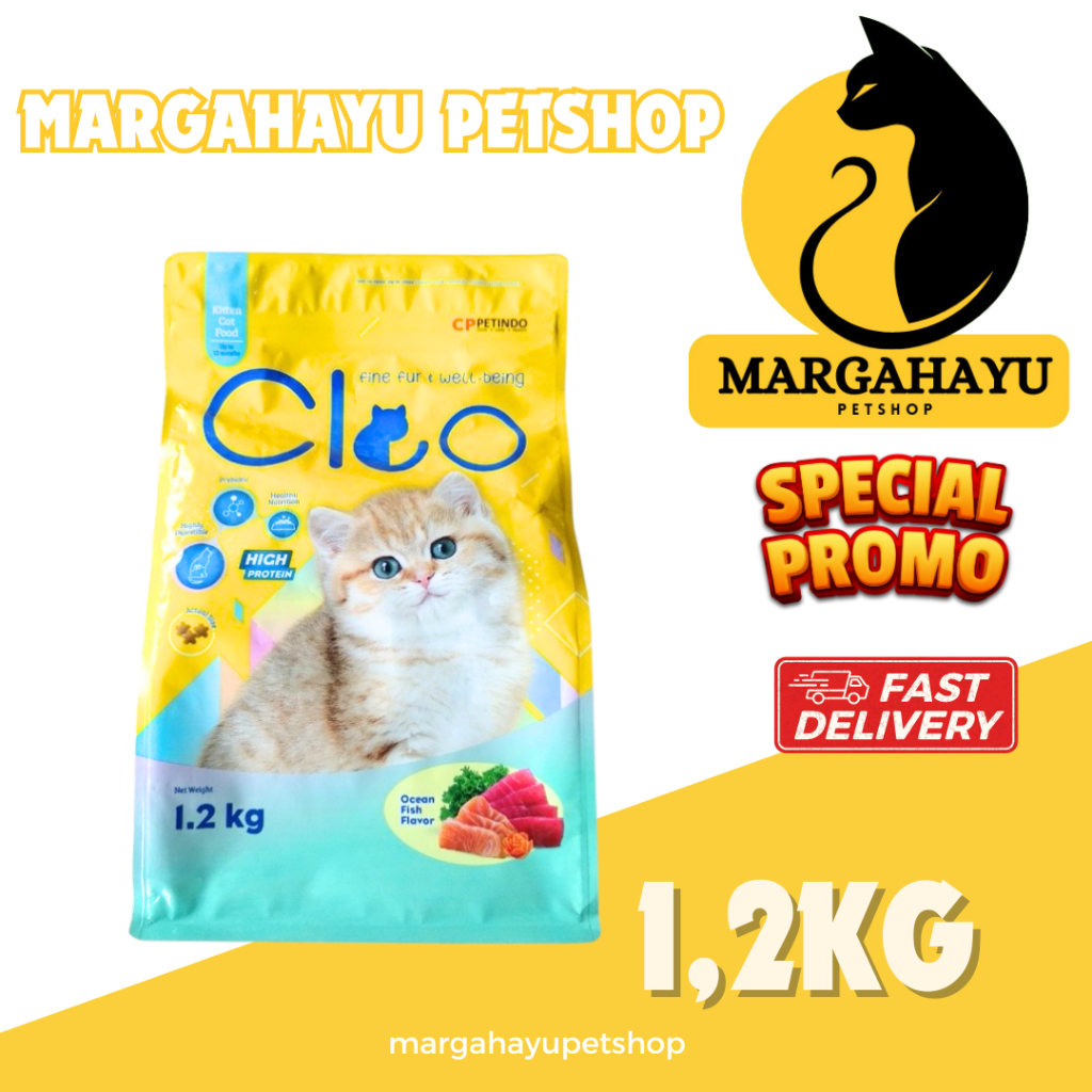 CLEO OCEAN FISH KITTEN 1.2kg makanan kucing CLEO kitten