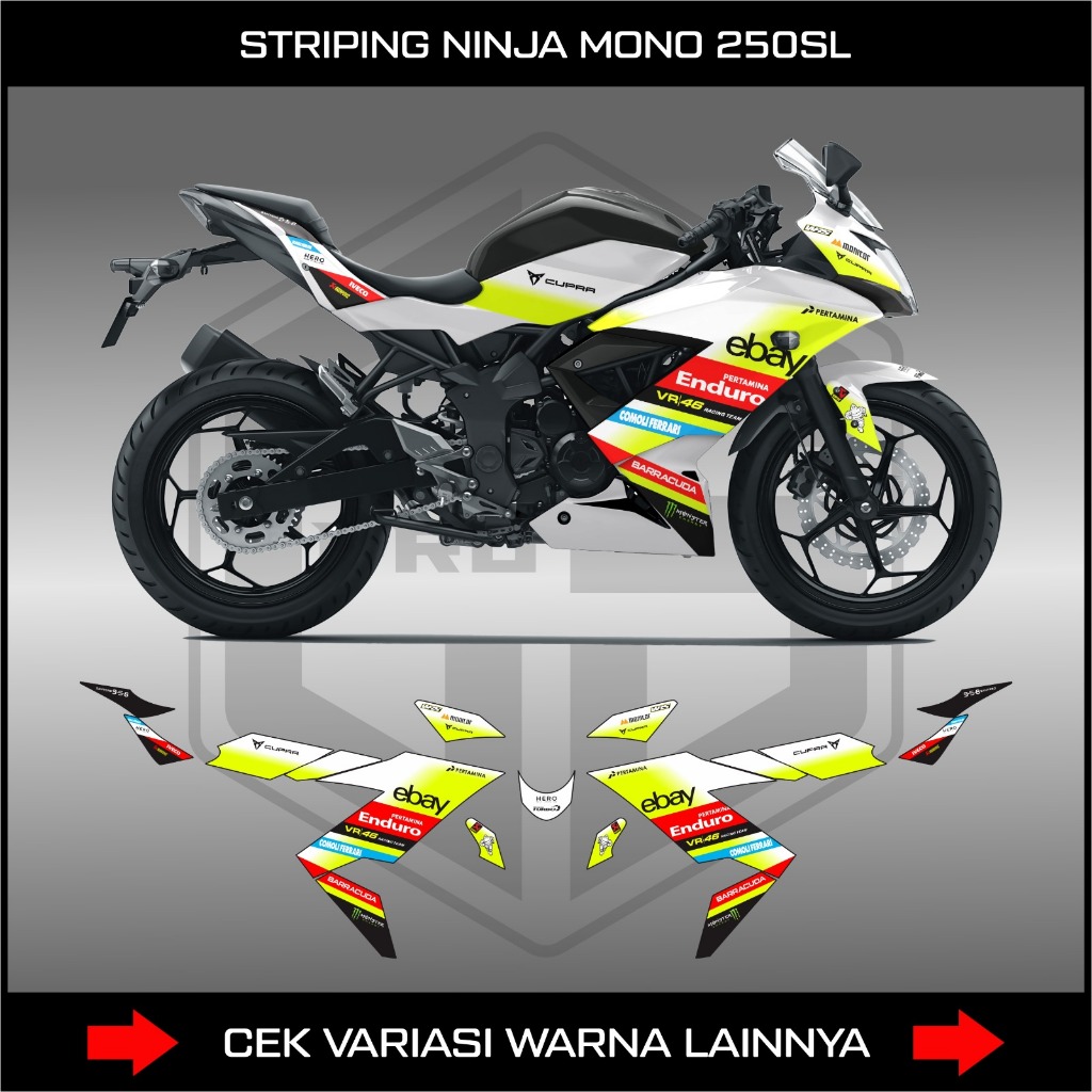 STIKER STRIPNG KAWASAKI NINJA 250 SL MONO / STICKER DECAL MOTOR NINJA 250 MONO SL
