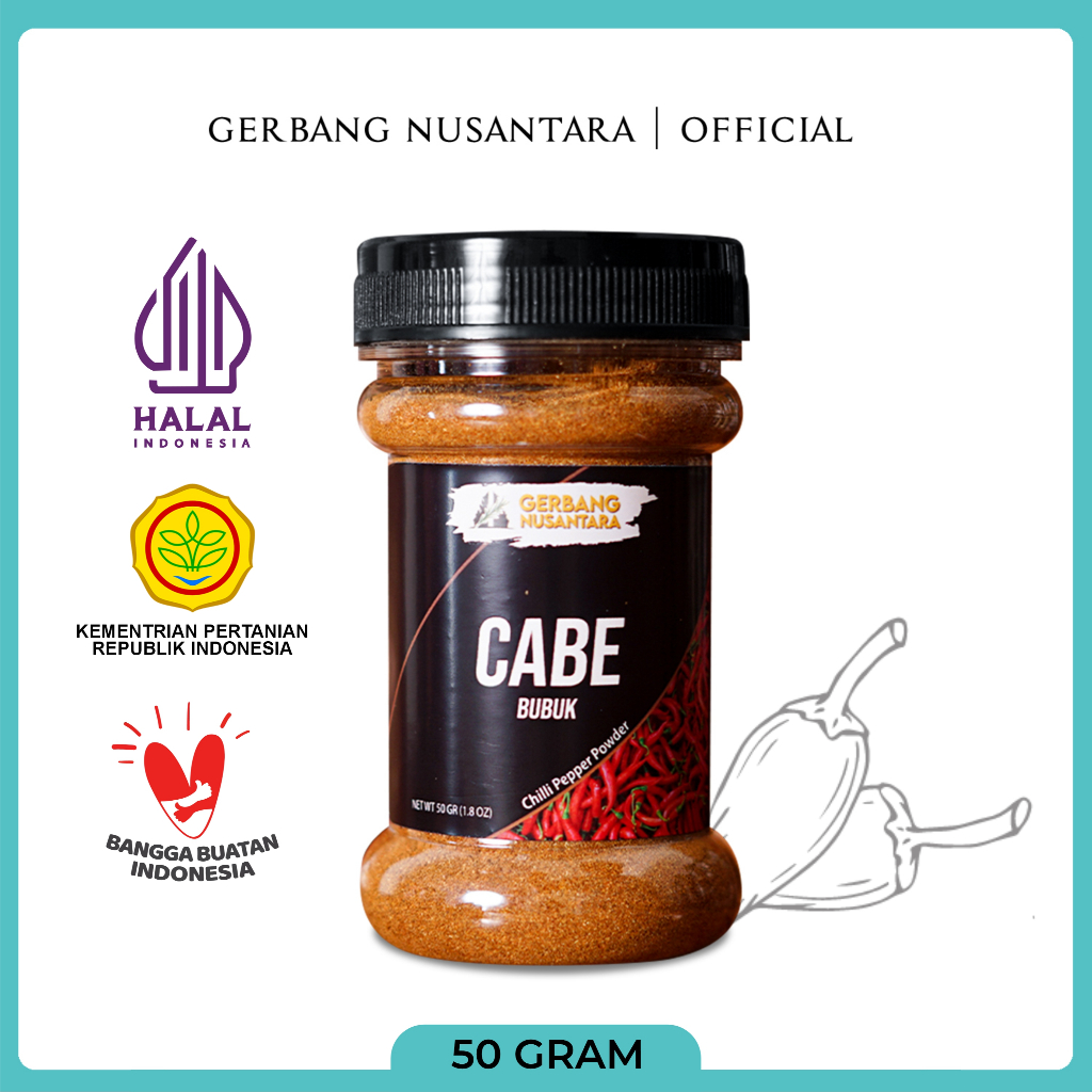 

Gerbang Nusantara - Cabe Merah Bubuk Rempah Bumbu Masak Dapur 50gr