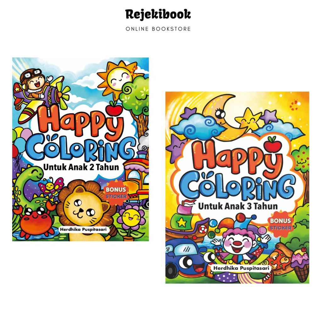 Buku Happy Coloring : Untuk Anak 2 Tahun dan 3 Tahun