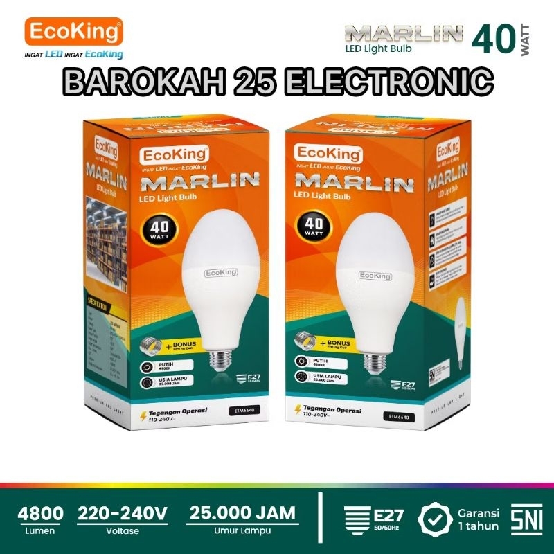 ECOKING LAMPU LED MERCURY MARLIN 40 WATT