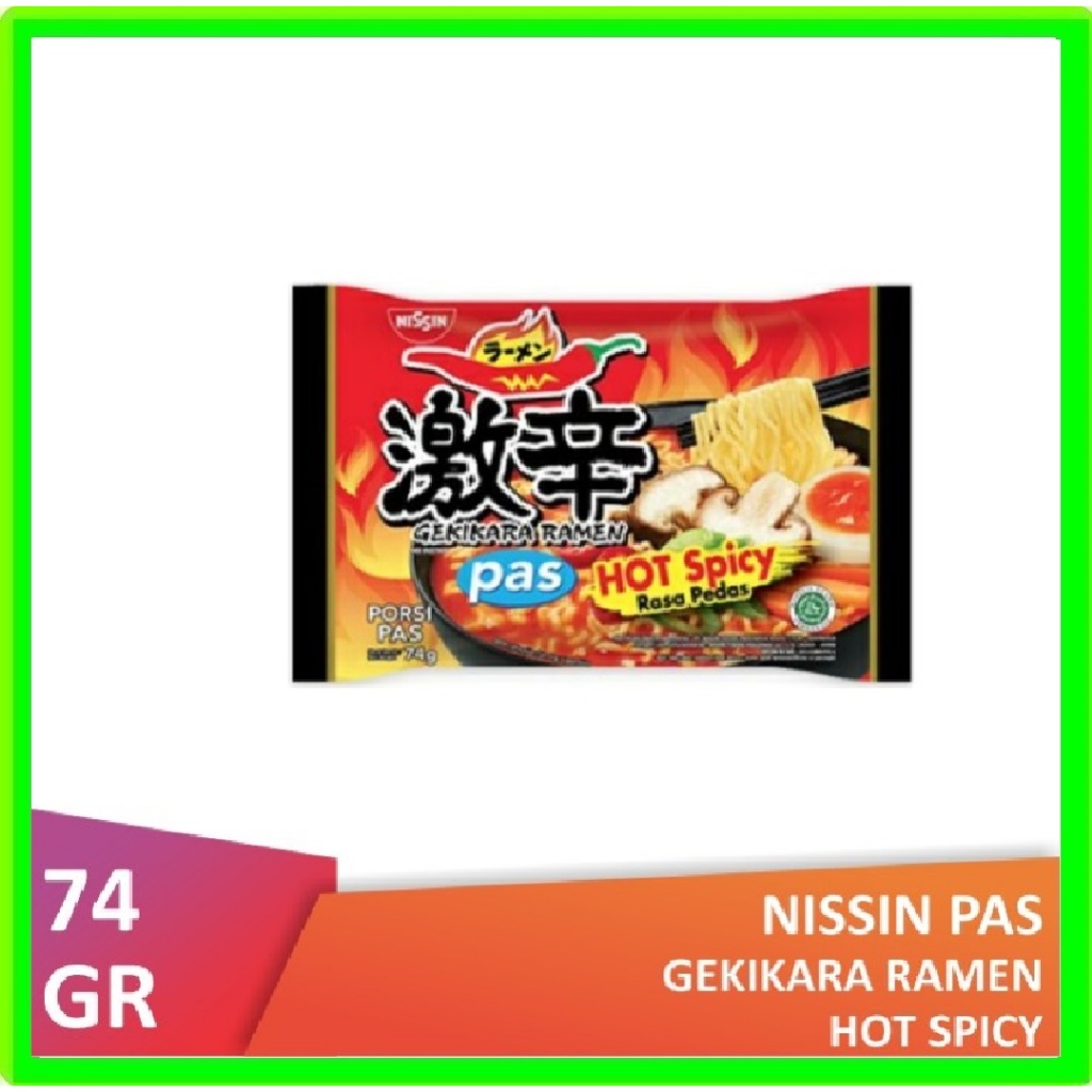 

Nissin Gekikara Ramen HOT Spicy 74gr Mie Instan Kuah Rasa Pedas 74g