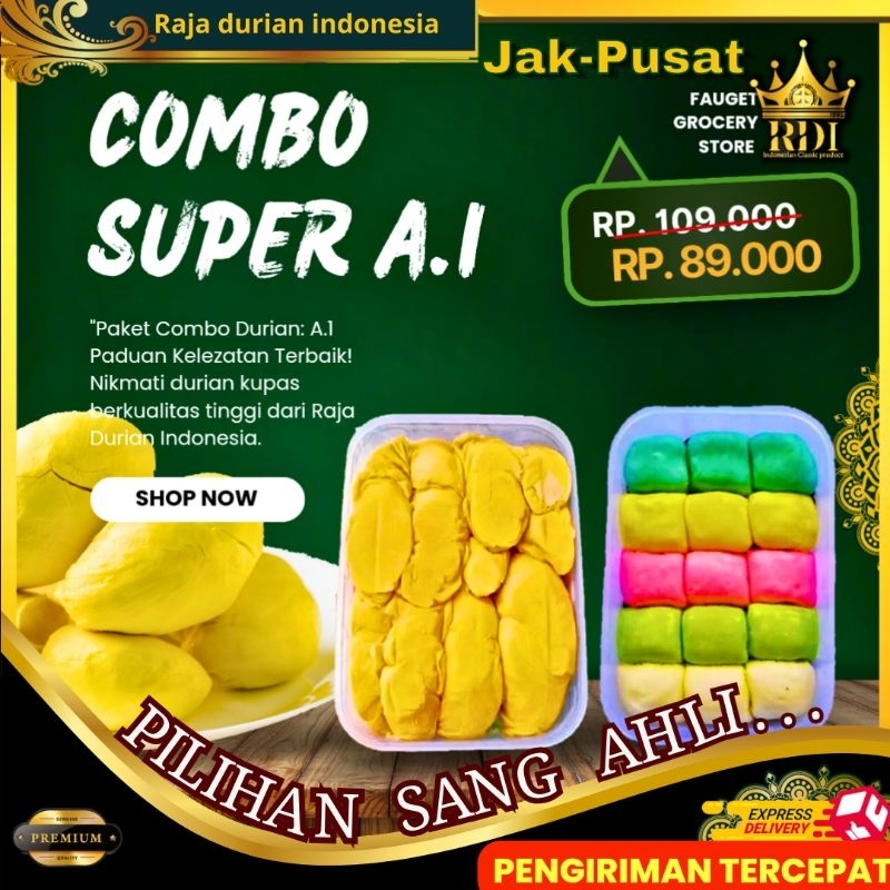 

RDI.cab Jak-selatan Durian Kupas A1/Durian NIAS + PANCAKE DURIAN/DURIAN KUPAS PAKET COMBO