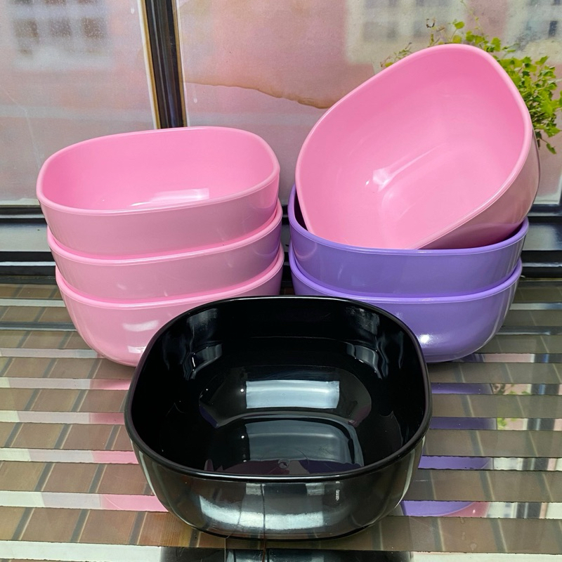 1 LUSIN MANGKOK MANDALIKA | MANGKOK MELAMIN | MANGKOK RAMEN | MANGKOK KOTAK MELAMIN UKURAN 6 INCH