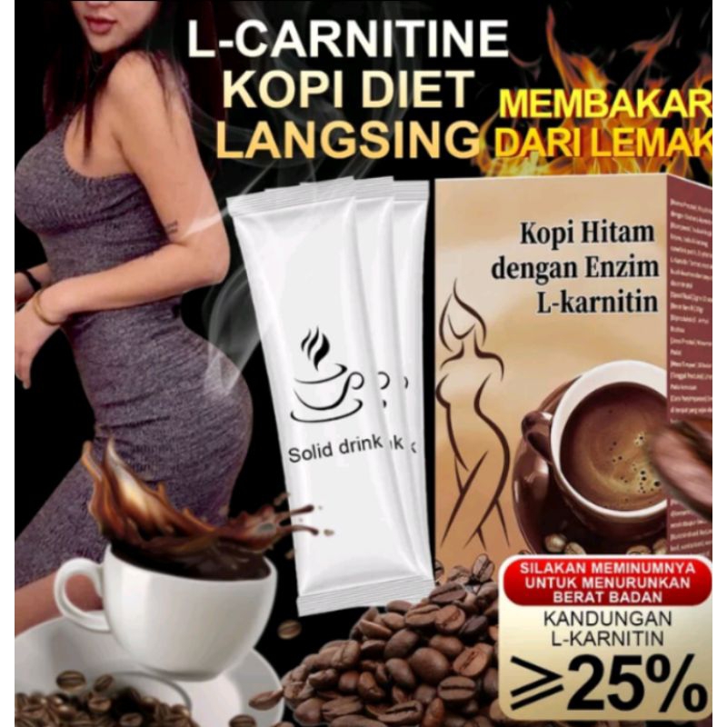 

1 BOX KOPI L-KARNITIN DENGAN ENZIM - KOPI DIET VIRAL, MELANGSINGKAN, MERONTOK LEMAK PERUT, RENDAH GULA, RENDAH LEMAK