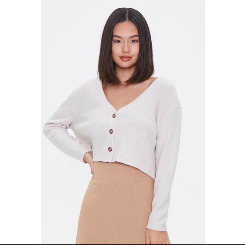 cardigan crop forever 21 wool f21