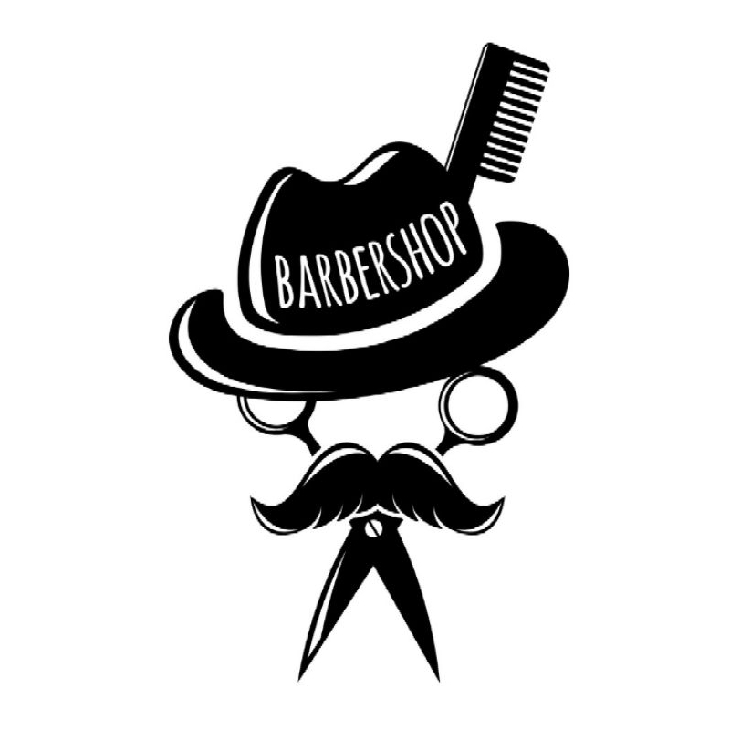 stiker barbershop kaca mobil truk pickup stiker custom sticker murah