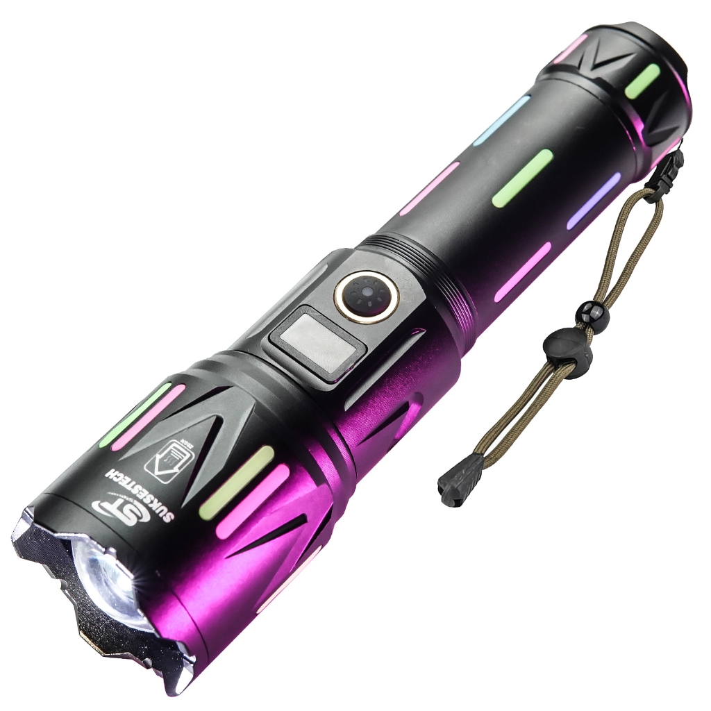 Senter Cas 5 Mode Led Type C Zoom In Out Waterproof  Power Bank Senter-XA-B602