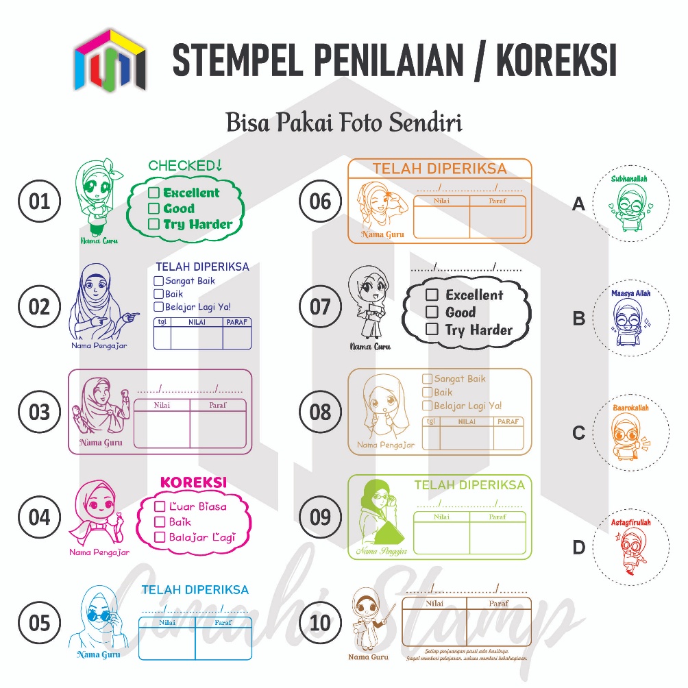 

Buruan pesan Stempel Penilaian Stempel Koreksi
