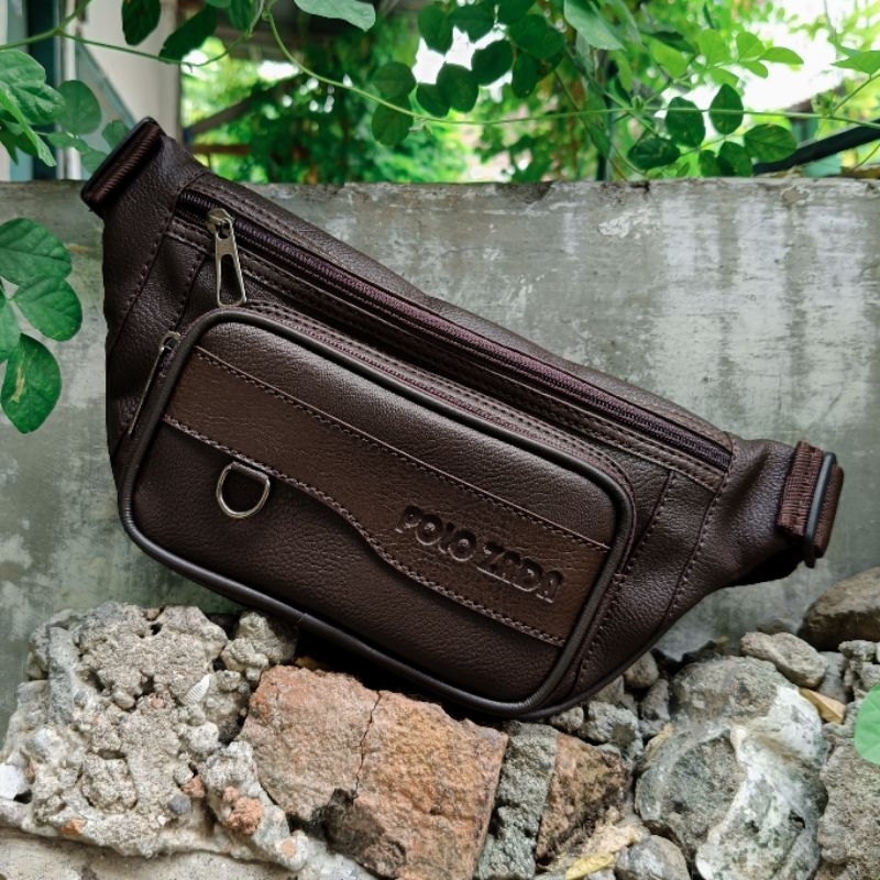 WAISTBAG POLOZADA | Tas Selempang Pria Original Polozada Premium | Waistbag Pria Kulit Sintetis | Sl