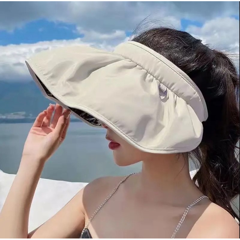 topi anti UV Wanita sun visor