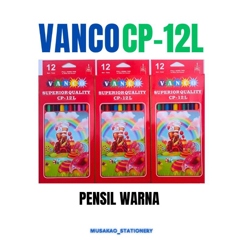 

Pensil Warna Panjang Vanco CP-12L 12 Warna