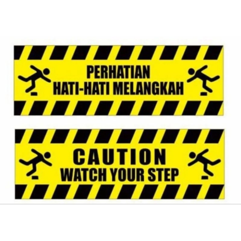 

SIGN STICKER DANGER HATI HATI MELANGKAH UKURAN 30CM X 10CM BEST QUALITY