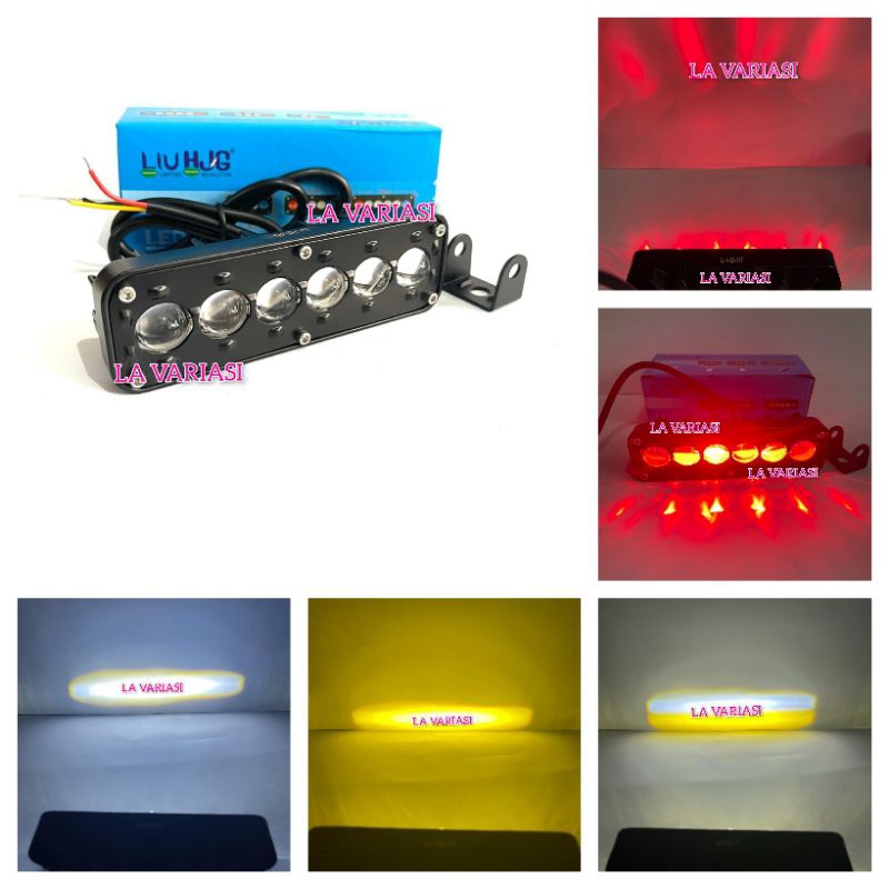 Lampu Tembak Laser LED 6Mata Laser Devil Merah Liu HJG