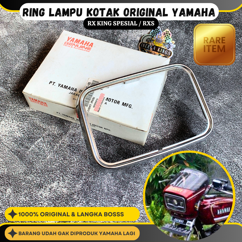 Ring Rim Lampu Depan Kotak Chrome RX KING SPESIAL RXS YT115 L2S New Original Stock NOS YAMAHA 5T4-H4