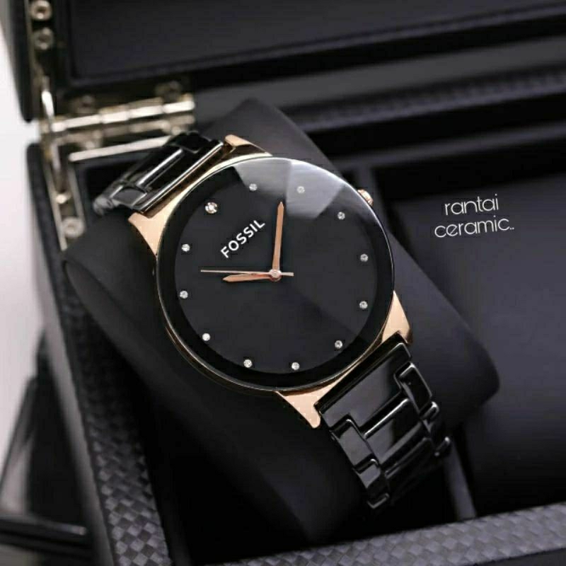 COD✅ Jam Tangan Wanita Rantai Keramik Plastik Analog Mutiara - Centil Era