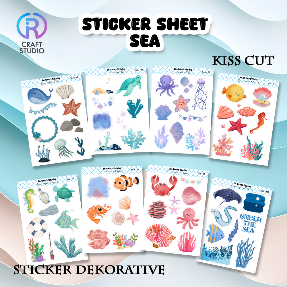 

STICKER AESTHETIC SEA SERIES | STICKER DECO | STICKER LUCU | STICKER SCRAPBOOK | STICKER SHEET