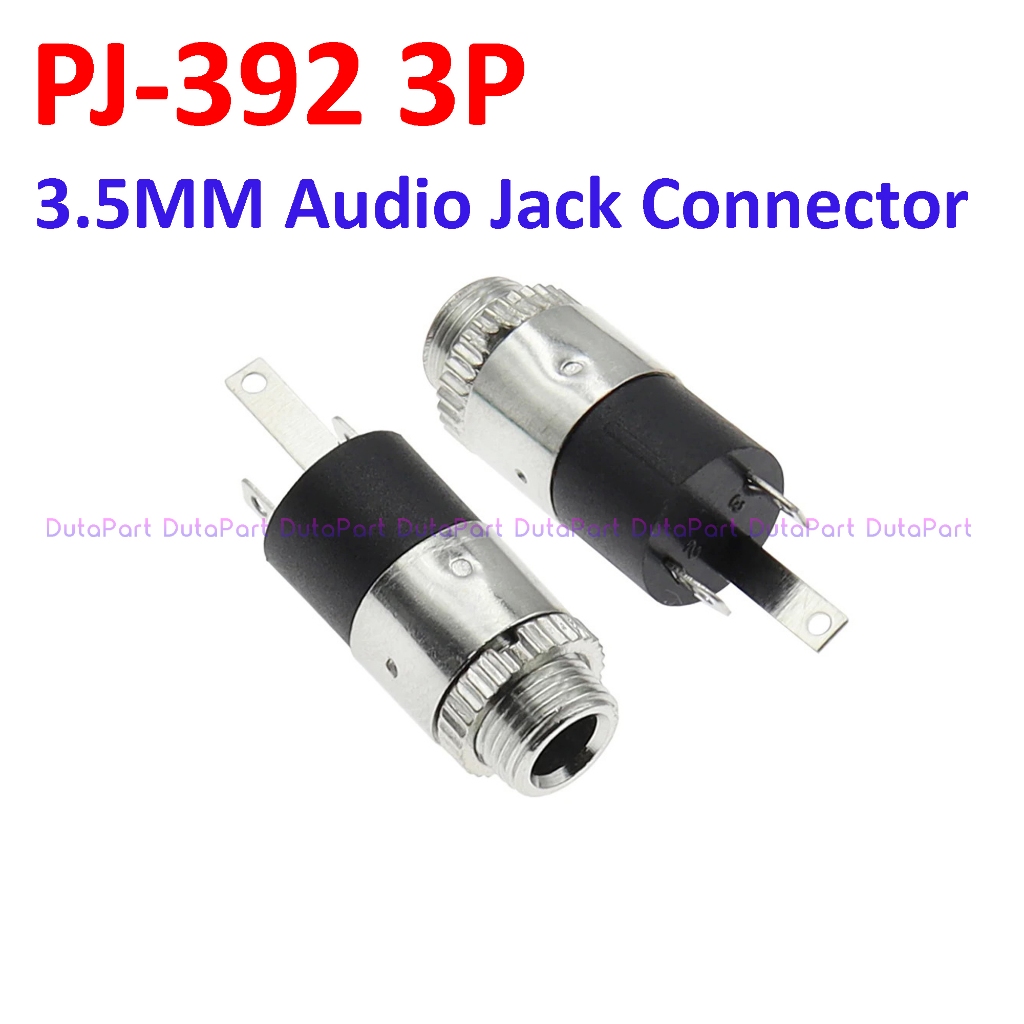 PJ-392 3.5MM Stereo Jack Socket Audio Box Panel Mount Female Connector Aux 3 Pin 3P PJ392