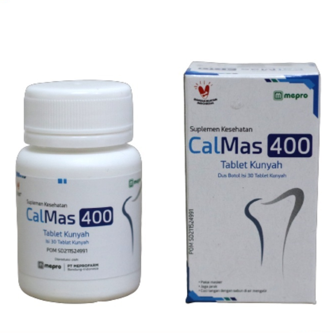 Calmas 400 30 Tablet Kunyah - Kalsium Peninggi Badan Anak