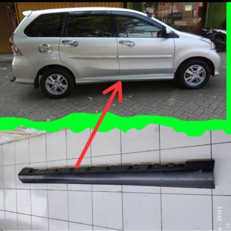 bodykit side skirt Toyota Avanza 2012 2013 2014 2015 -2019 origina bagianl kanan