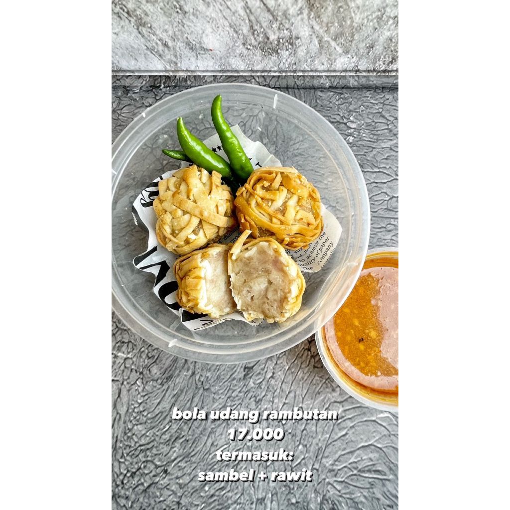 

Bola Udang Rambutan - Ready To Eat - 3 pcs - Ready Setiap Hari