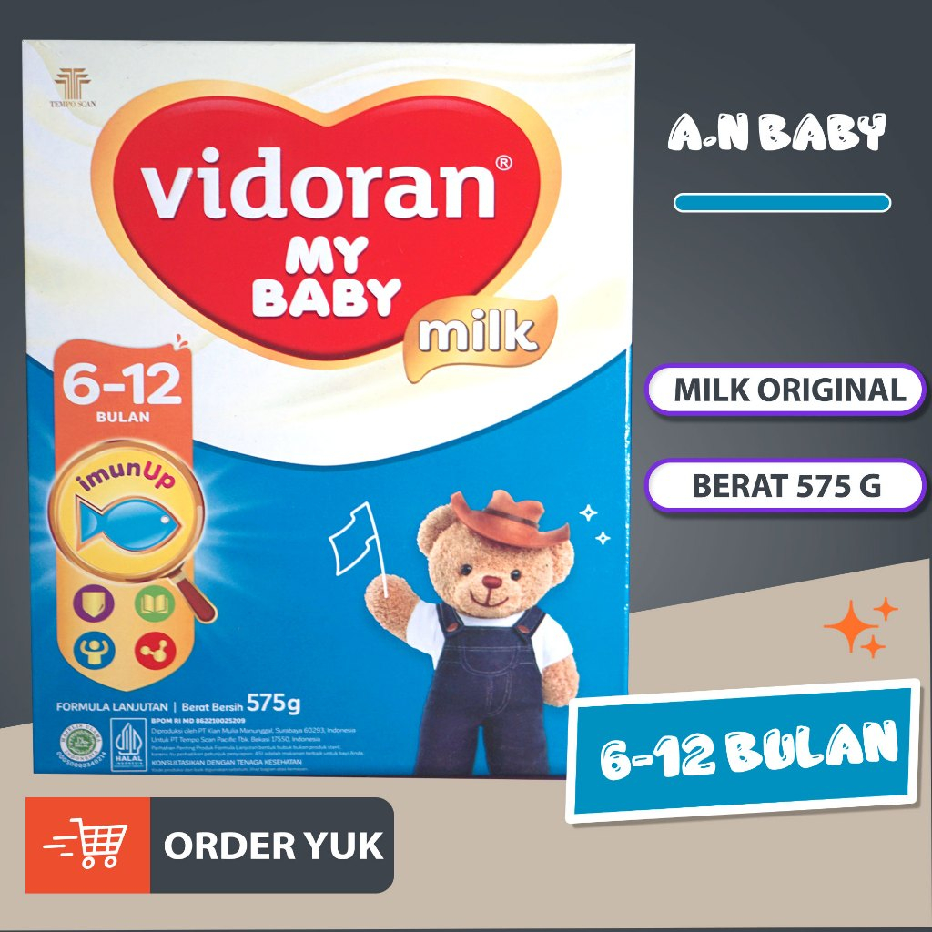 Susu Vidoran My Baby 6-12 Bulan 575 Gram