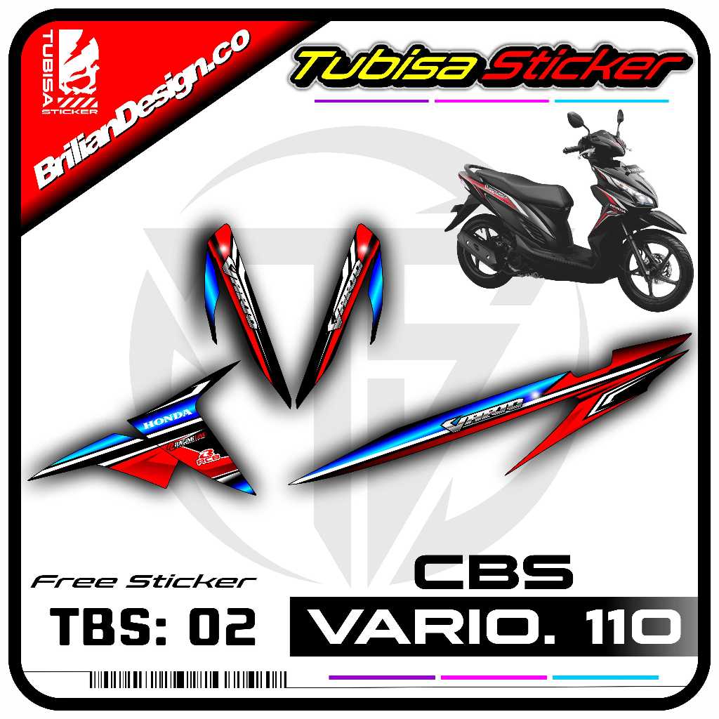 Sticker Striping Variasi Vario 110 - Stiker Sticker Striping Variasi Motor Vario 110 Cbs. TBS.02