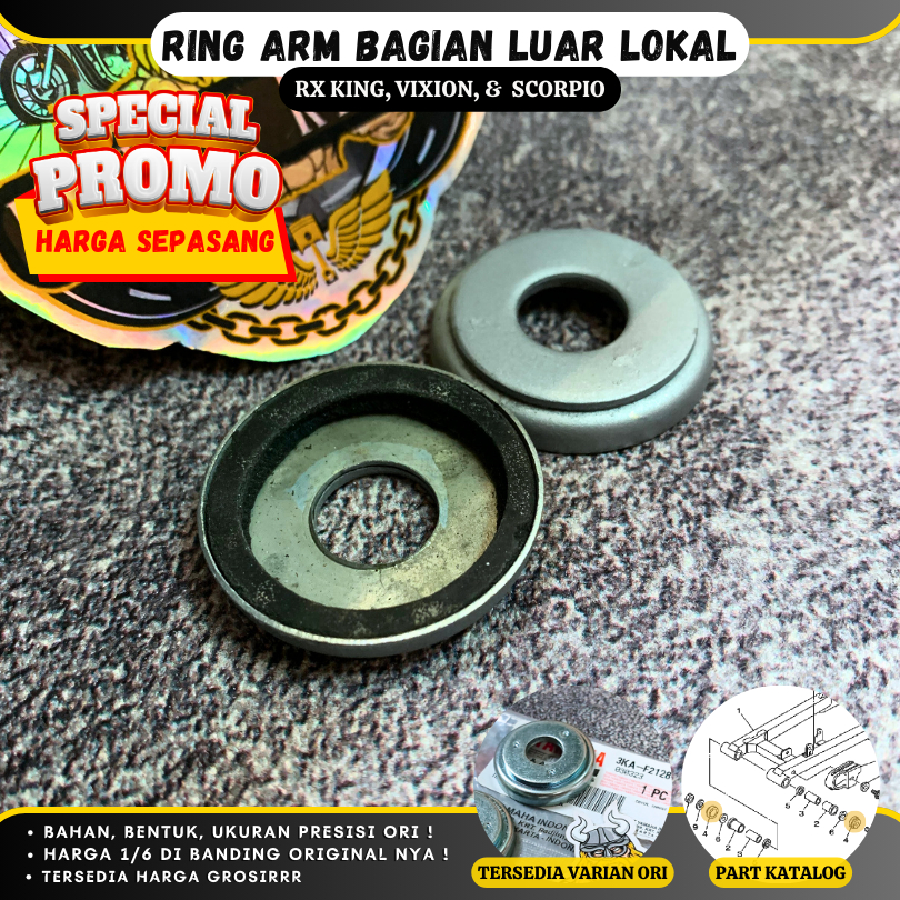Ring Seal Sil Cover Thrust Tutup Bosh Mangkok Swing Arm Set Rx King Vixion Scorpio Astrea