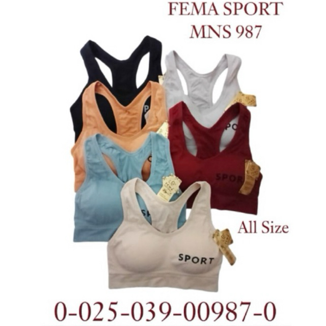 Bra sport FEMA dewasa bh wanita size Free