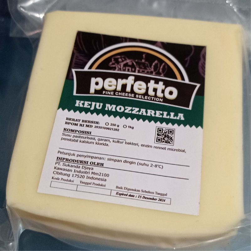 

Keju Melted Mozarella Perfetto (kemasan pabrik) Asli 250 Gr / Mozarella Perfetto 200 Gr / Mozarella Perfetto 100 Gr