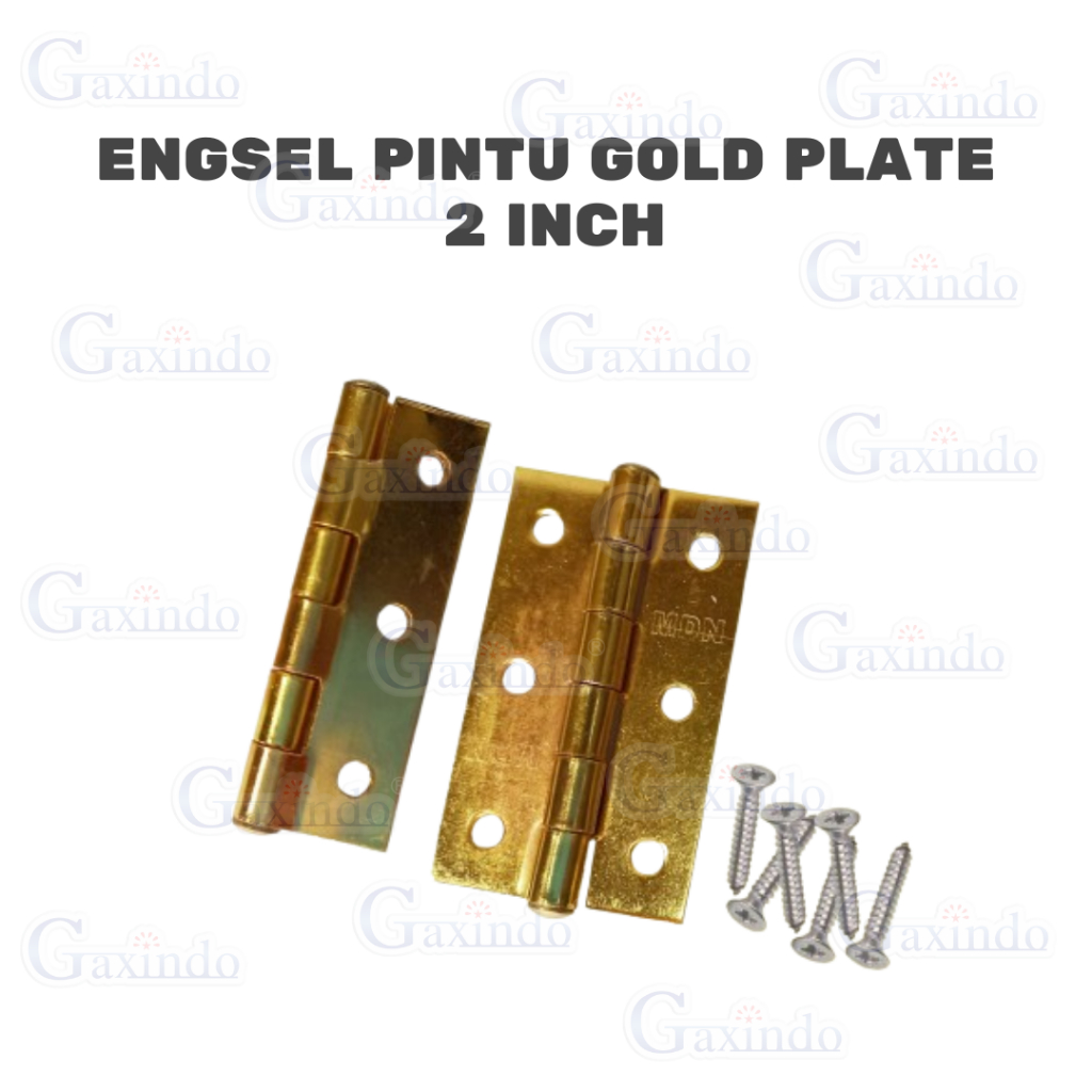 engsel pintu 2 inci, engsel tipis gold plate, engsel kuningan, engsel pintu lemari, engsel kabinet, 