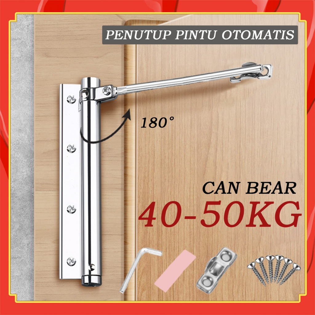 Door Closer Pintu Household Besi Tahan Karat Door Closer Alat Penutup Pintu Otomatis/Engsel Koboi