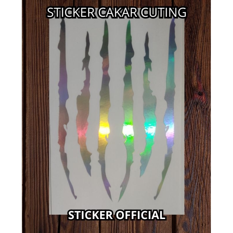 Sticker Cakar Cuting Hologram, sticker cakar cuting hologram motor keren