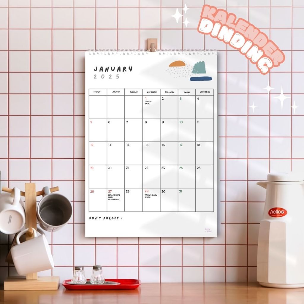 

Kalender Planner 2025 / 2026 - Kalender Dinding 2025 / 2026 - A3 (Libur nasional)