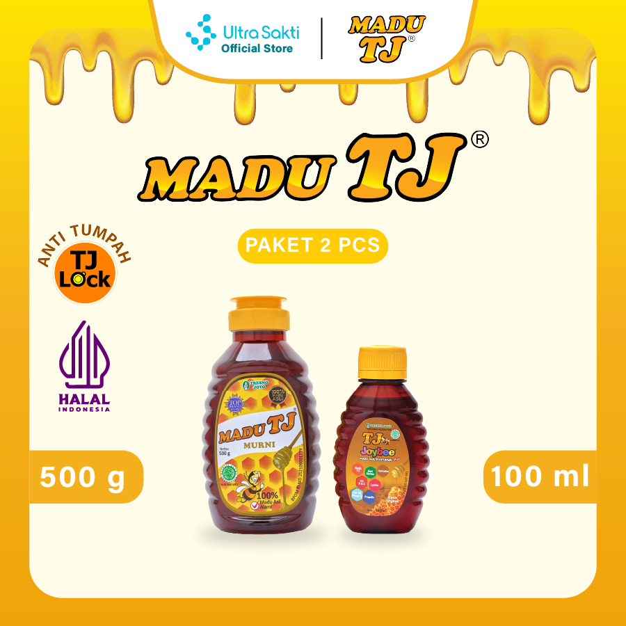 

Paket Madu TJ Murni 500gr x TJ Joybee Original 100ml Multivitamin Anak