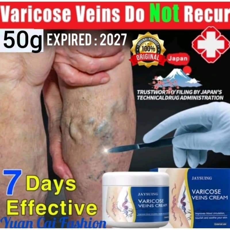 JAYSUING, Krim Varises 50g, EXP : 2027 Krim Kaki Menenangkan Varises Vena Alami Pengobatan Varises &