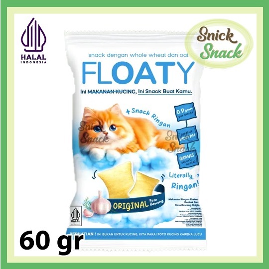 

Floaty 60 gr Snack Bantal Whole Wheat Oat Rasa Bawang Original