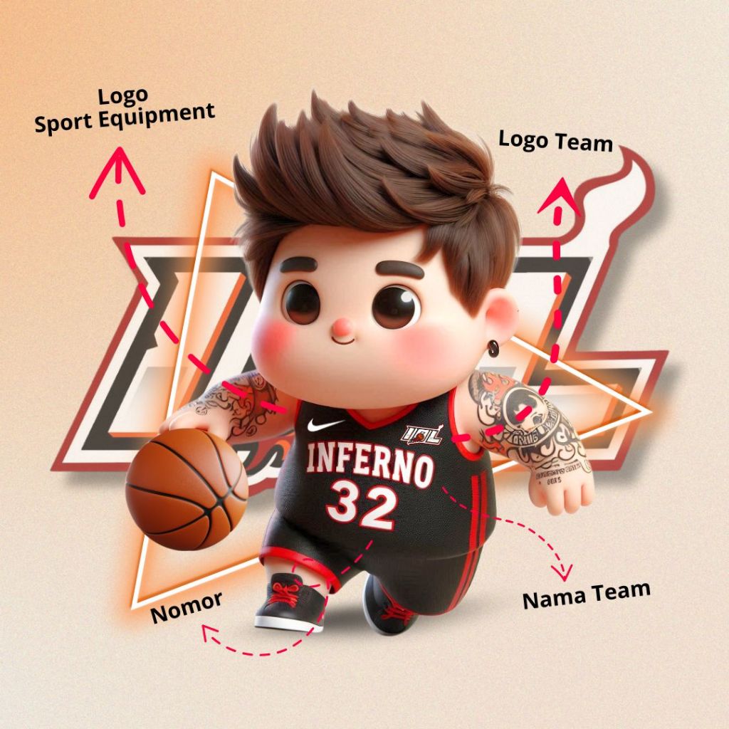 INVI Design Edit Foto Kartun Basket Lucu Gemoy Animasi Avatar