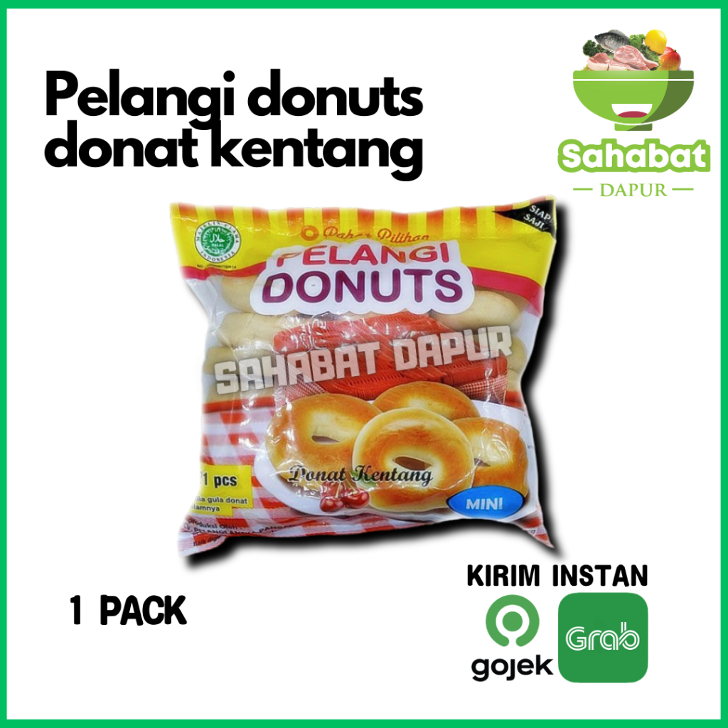 

Pelangi Donuts / Donat Kentang mini - 21pcs/pack