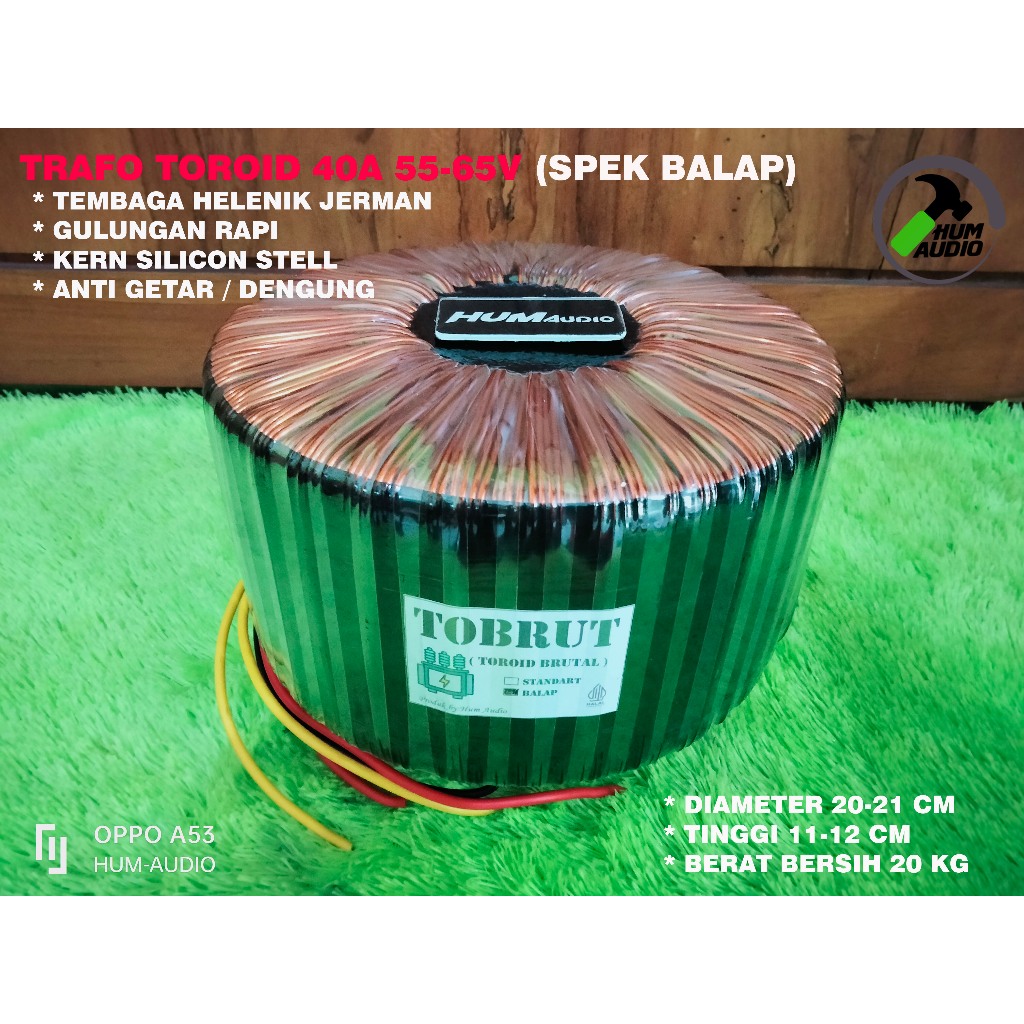 TRAFO TOROID 40A 55-65 VCT SPEK BALAP