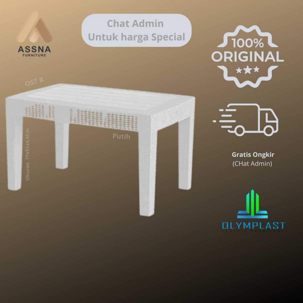 Meja Tamu Sofa Plastik Rotan Table Rattan Olymplast OST R  Sofa Table Rattan
