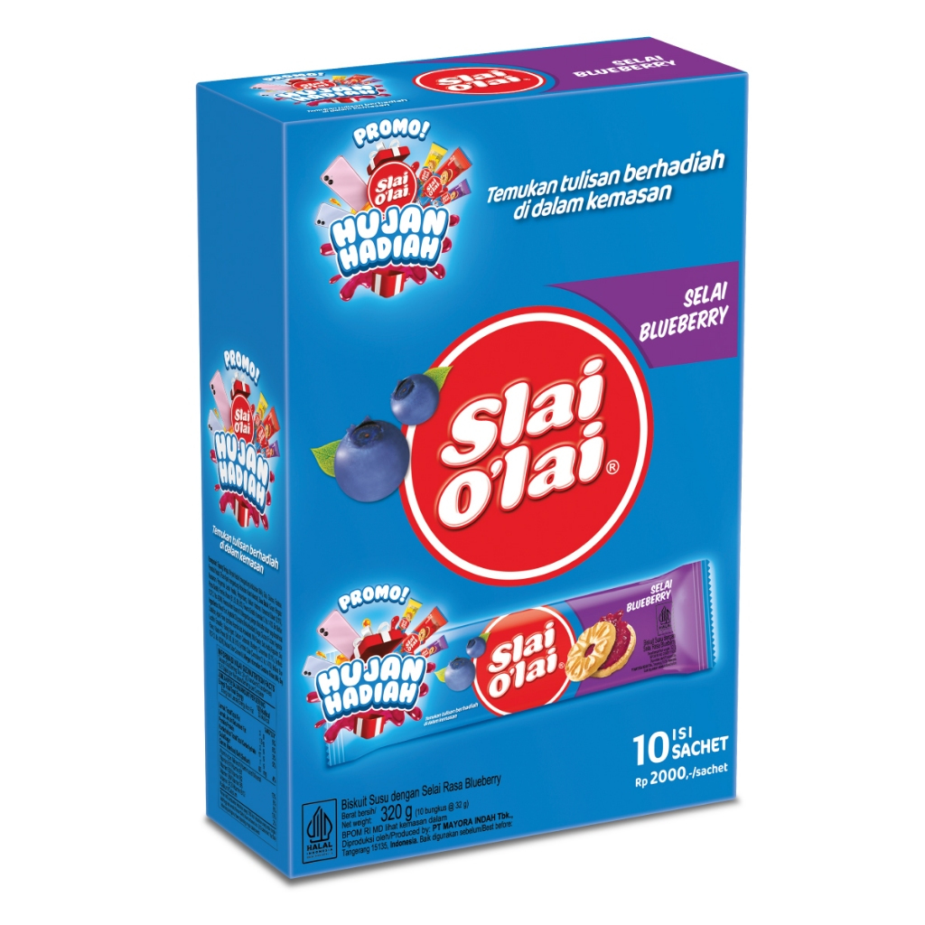 

Roma Slai Olai Blueberry 10 Sachet Wafer Biskuit Makanan Ringan