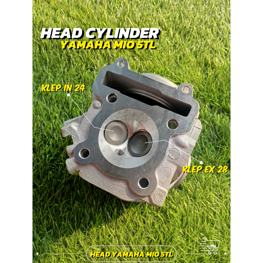 COP RACING MIO/HEAD CYLINDER MIO SPORTY 5TL KLEP 24/28 BLOK HEAD MIO KLEP 24/28 RACING