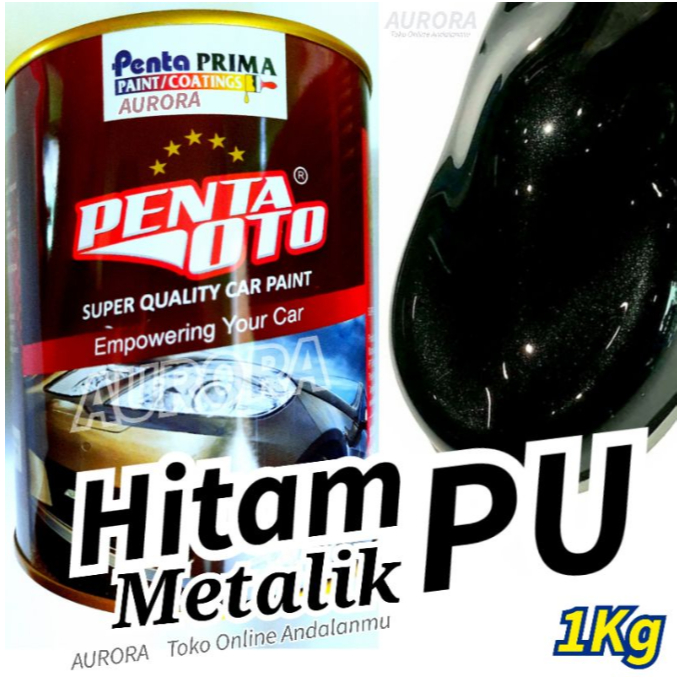 Cat Hitam Metalik PU Penta Oto Black Mica X12 Metallic