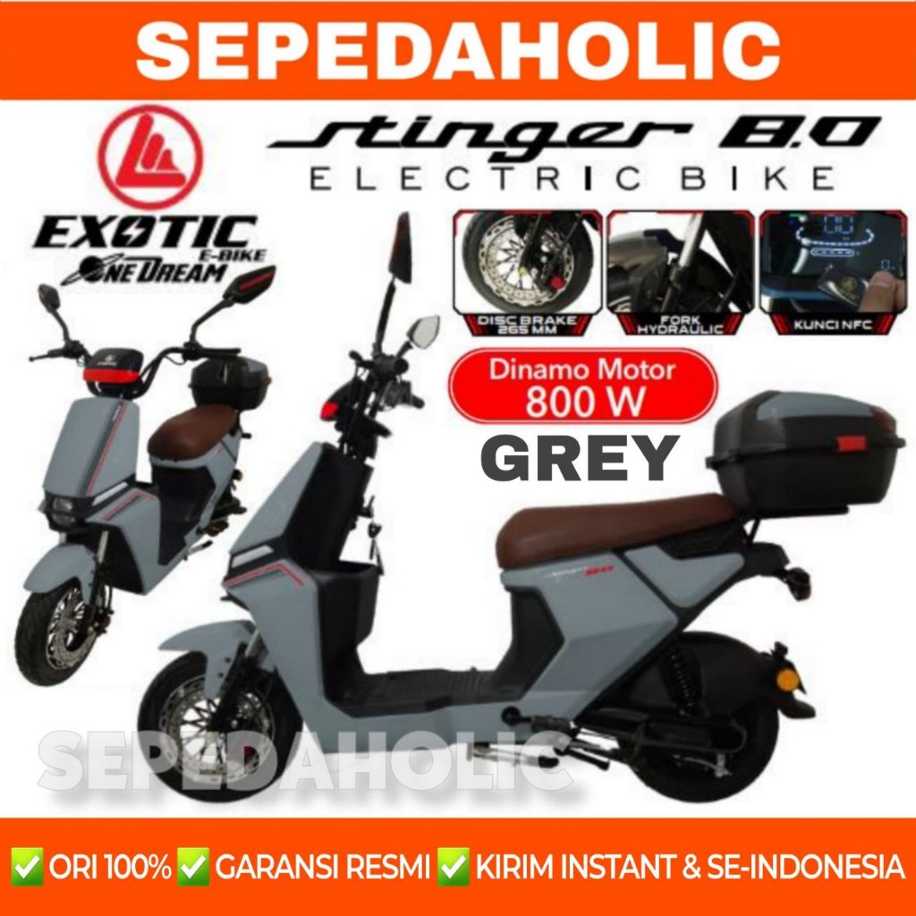 Sepeda Listrik EXOTIC STINGER 8.0 BY PACIFIC 800 Watt Electric E Bike